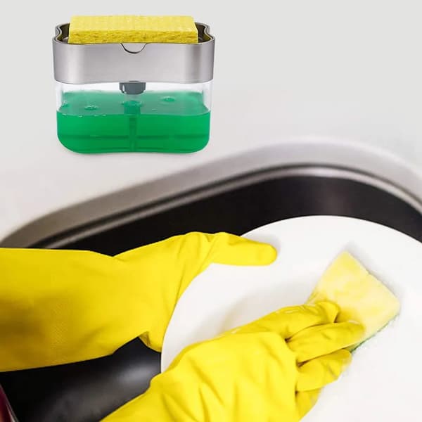 Diskbänkstvålpump med svamphållare Sink Soap Dispenser