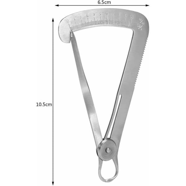 Fintippet guldmåler i rustfrit stål 0-10 mm 0,1 mm præcision til krone, voks, smykketestning 1 stk.