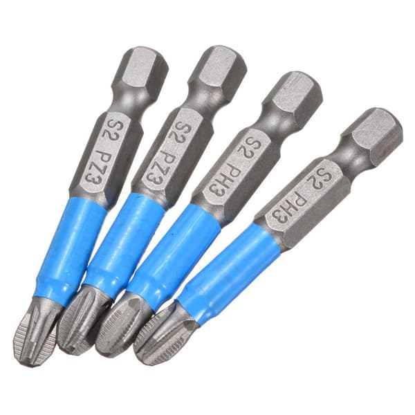 Phillips Bits 12-dele PH PZ 1/4 sekskantet skaft 50 mm magnetisk bore-skruetrækkerbitsæt