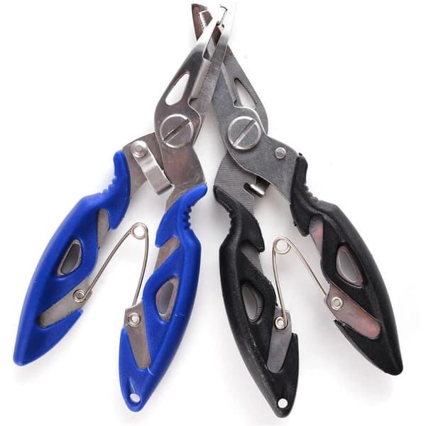 Fisketang Saks Multifunksjon Rustfritt Krokfjerner Lineskjærer Riflet Nese ~12.5cm Svart 1Stk