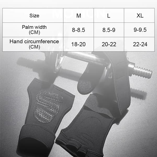 Gymhandskar Handledsstöd Unisex Polyester Silikongrepp Tyngdlyftning Träning
