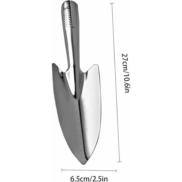 Trädgårdsspade i rostfritt stål 27x6,5 cm för omplantering, ogräsrensning, plantering 1 st