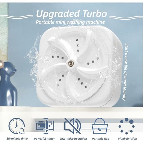 Bärbar miniturbinbricka USB 18W motor 30-minuters timer sugbas för sovsal resor underkläder strumpor små föremål