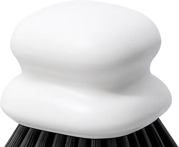 Oppvaskbørste 1-pakning, hvite nylonbust med håndtak for vask, gryter og panner Dish Brush with