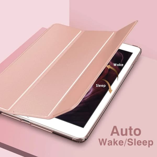 iPad-deksel 10.2 10.5 tommer Flip Cover Auto Sleep Wake Rosegull 1 stk