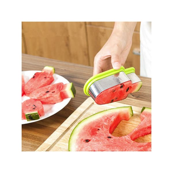 Grønn Vannmelonkutter i Rustfritt Stål, Iskremform, 12x6.5x4cm Fruktkutter 1 stk