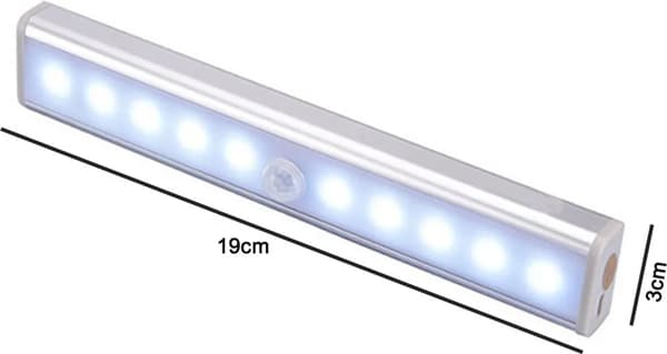 LED Skabslys 2-pak Bevægelsessensor Genopladelig Dæmpbar Garderobelys