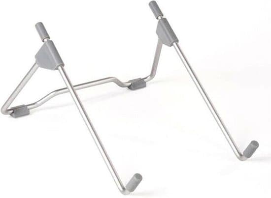 Universelt justerbart sammenleggbart laptopstativ, aluminium, sølv