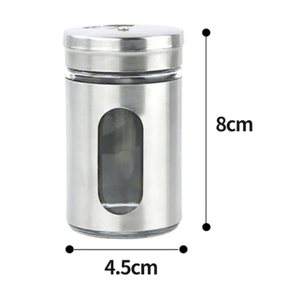 Glas Rustfrit Stål Krydderiflaske Glass Stainless Spice