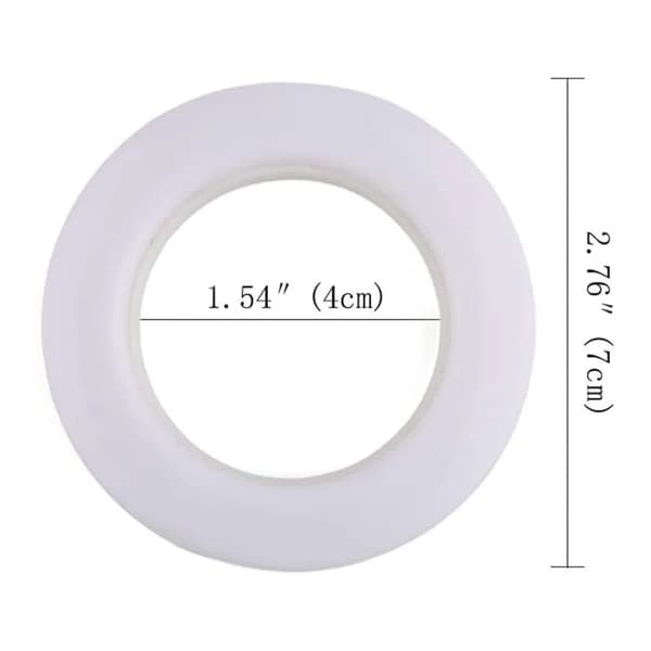 80 klämma gardinringar 46 mm diameter stångtillbehör duschkrokar plast vit guld