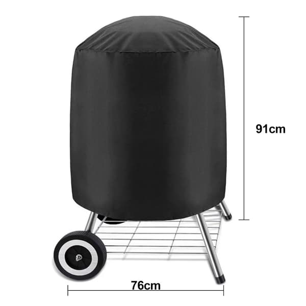 Rund kullgrilltrekk 1 stk 76x91cm Polyester Vanntett UV Utendørs BBQ
