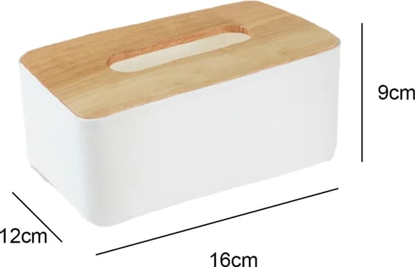 Træ rektangulær tissueboks-cover badeværelse skrivebord boligindretning 1 stk.