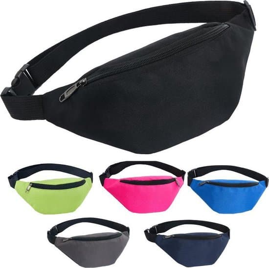 Sort Fanny Pack Taljetaske 28x14x8cm Udendørs