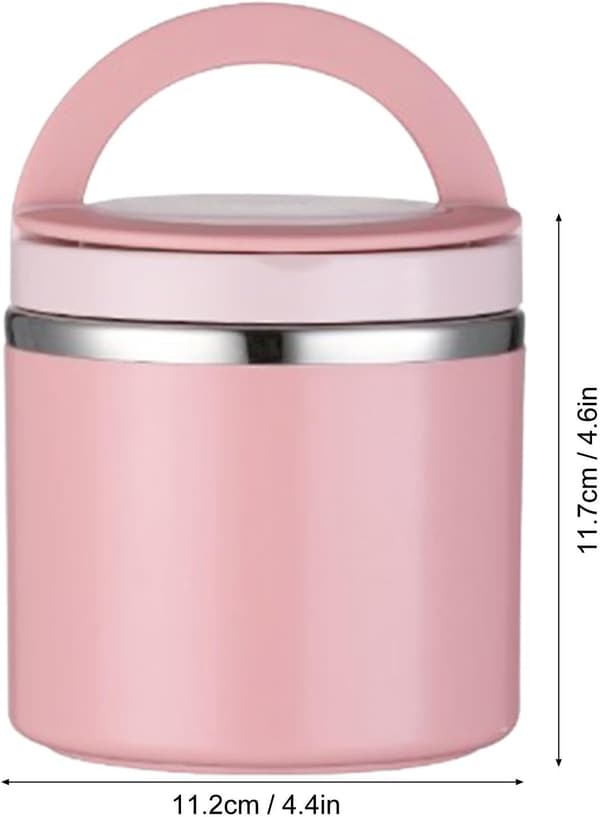 1 stk - 630 ml stor isolert matbeholder roze 1 stuk -