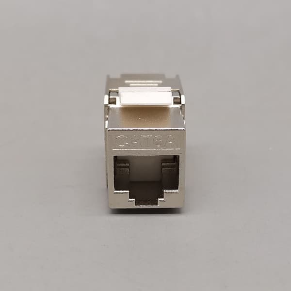 CAT6A skärmade Keystone-moduler RJ45 STP verktygsfri punch-down silver 4-pack