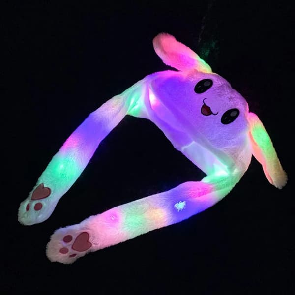 LED-upplyst kaninöronhatt one size