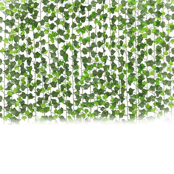 Konstgjorda murgrönskransar 12-pack ca 2,4-2,5 m vardera Bröllop Uteplats Vägg Grönska