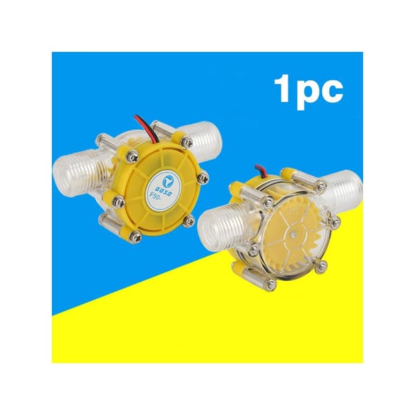 Mikro vandgenerator 12V Reguleret Udgang 1/2 tomme rør DIY Vandstrøm Strøm LED 1 stk