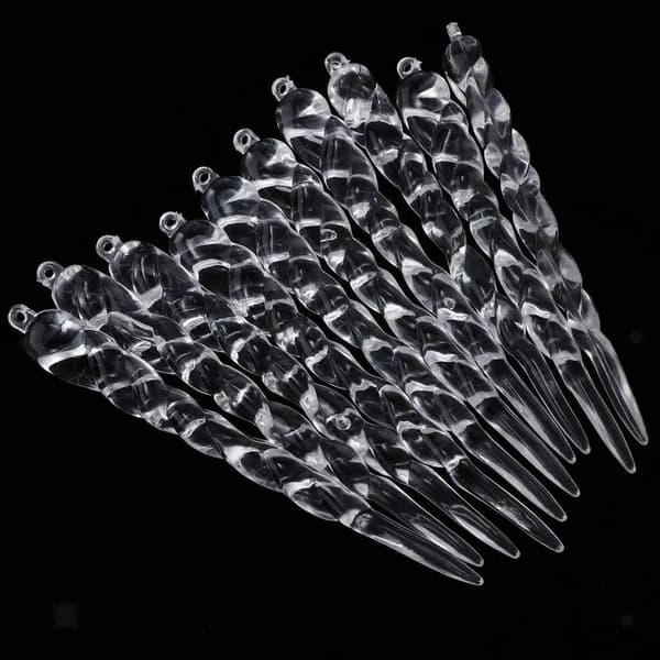 36 klare akryl istap ornamenter 36 Clear Acrylic