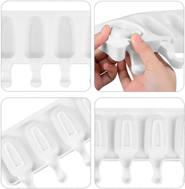 Silikon Mini Ispinneform 8 Hulrom Gjenbrukbare Pinnespor for Cake Pops Desserter DIY