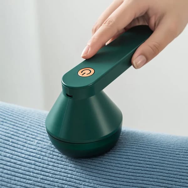 USB genopladelig stofshaver udskiftelig klinge fnugfjerner ~13,5x7,5cm hvid 8W