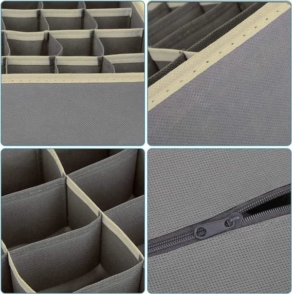 Underkläder Strumpor Organizerlådor 4-pack Nonwoven Garderobslåda BH Slips Halsduk