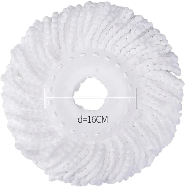 Magiske moppehoveder, erstatninger, 3 stk. mikrofiber, rund standardpasform ~15-16 cm, til spinmoppe