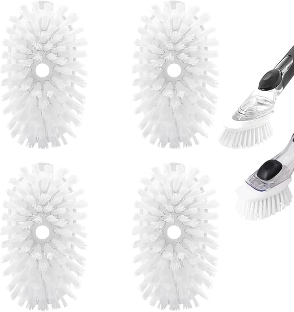 Hvite 6-paknings erstatningsbørstehoder 6 Pack Dish