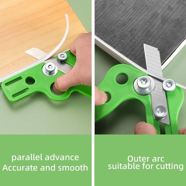 Träbearbetningskanttrimmer PVC Gips Skrapa Rak Rund Kant Infällbart Utbytbart Blad TRC Plast Rund 1 st