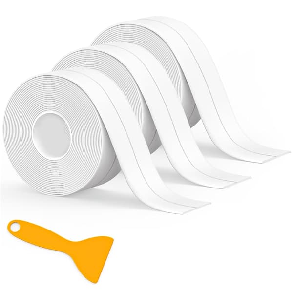 3 rullar vattentät tätningstejp 3,8 cm × 3,2 m vit 3 Rolls Waterproof