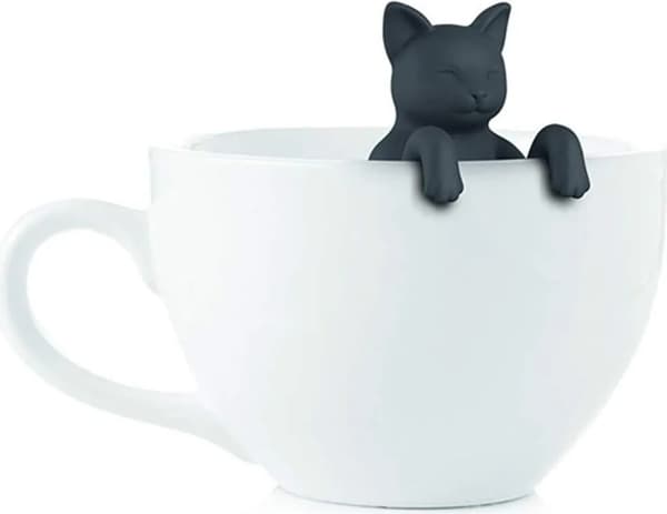 2-pakning silikon te-infuser sett formet som katter, teballsil