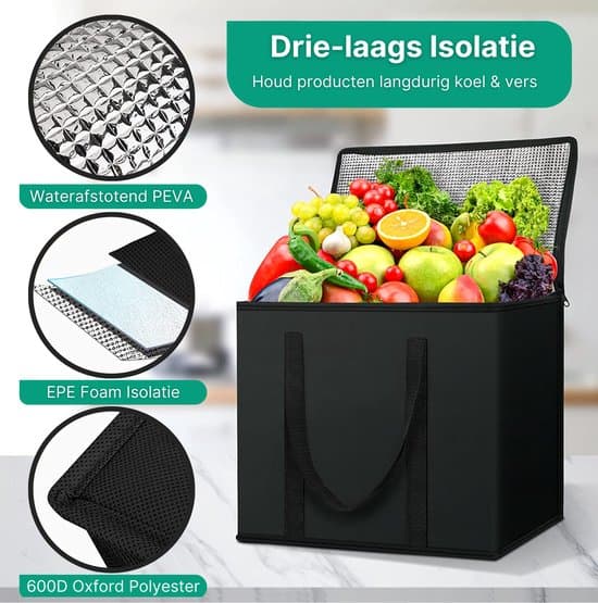 30L Isolert Kjølebag Stor Kapasitet