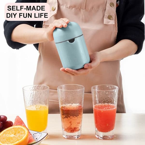Manuell juicepresskopp Blå Vetehalm PP Cirka 350 ml 1 st