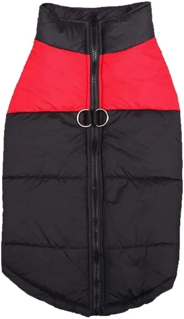 Vandtæt hundevest Vinter Puffer Nylon Polyester Varm Lynlås D-ringe Flere størrelser Kæledyrstøj