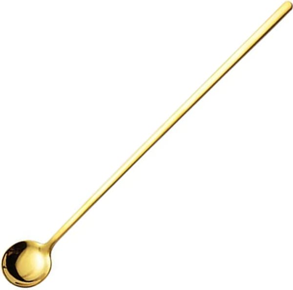 Lange kaffeskeer i rustfrit stål, 6-pak, 24 cm, spejlpolerede te-dessertskeer