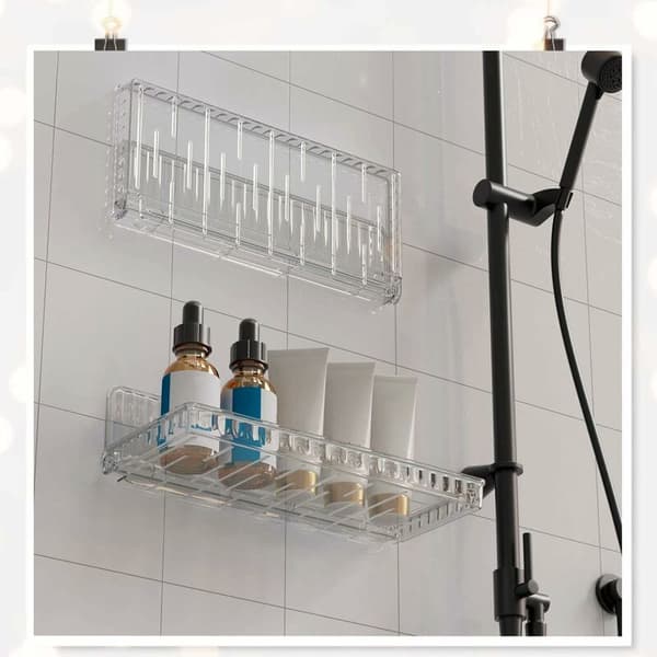 Väggfällbar Displayhylla Stor Transparent 2-pack Plast 23.5x10x6.7cm