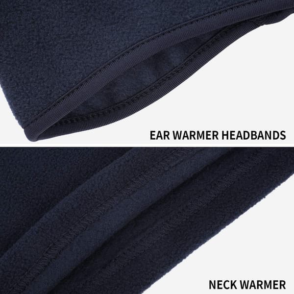 6 deler fleece ørevarmere pannebånd vinter halsvarmer sett 6 pcs