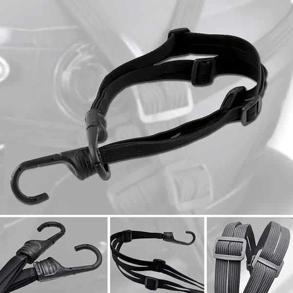 Elastiske Bungee Stropper 2-pak med Kroge Justerbare til Motorcykel Cykel Hjelm Let Last