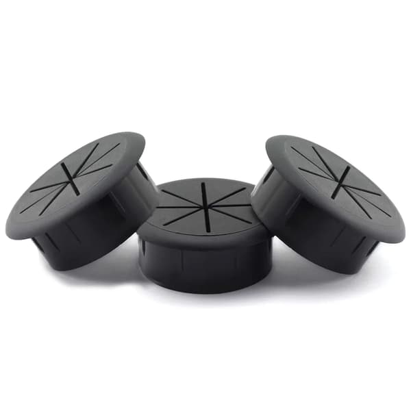 50/60 mm fleksibel kabelgennemføring i sort plast, 3 stk.