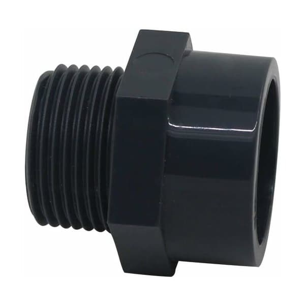 2 stk. PVC-gevindende han 50 mm DN40 ID 50 mm til 1½\" gevind pooladaptermuffe