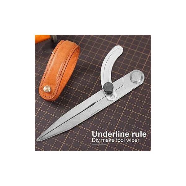 Justerbar Vingedeler 100mm Kvalitetsstål Blyantholder Lær Tre Oppsett 1 Stk