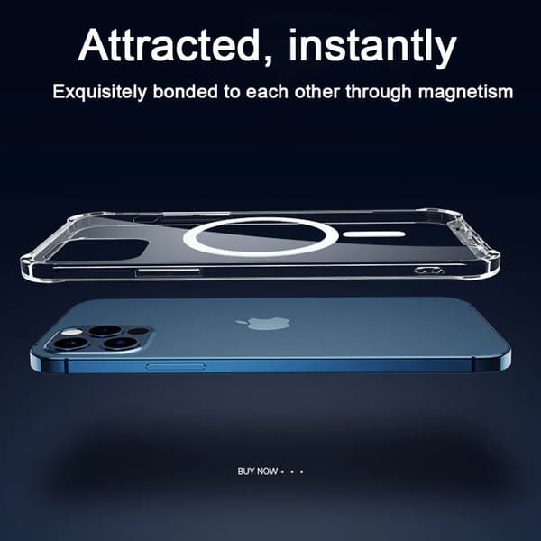 Gennemsigtigt magnetisk telefoncover til iPhone 12/13-serien
