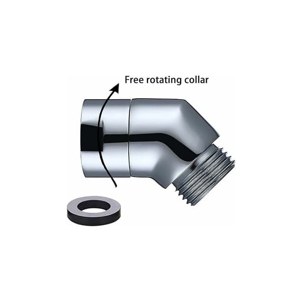 Krom 135 graders dusjadapter albue L-formet svingledd utvendig gjenge G1/2 passer 1 stk