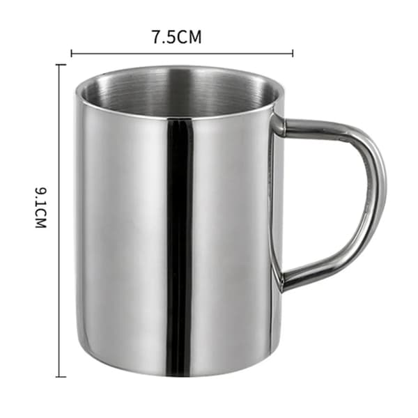 2 rostfria termosmuggar kaffekopp isolerad kopp (320 ml utan lock)
