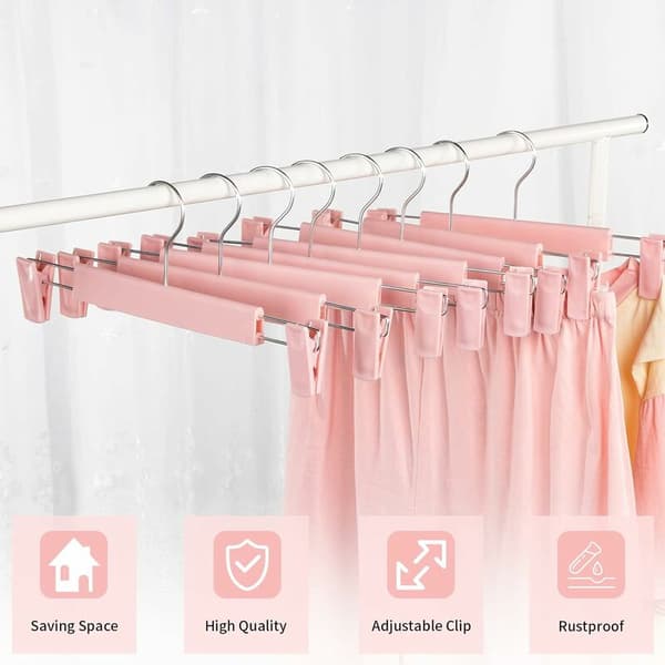 Kjol- och byxhängare Rosa 10-pack