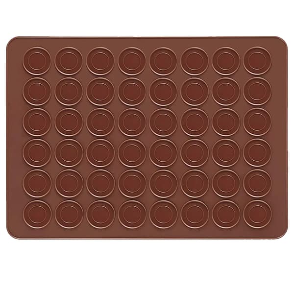 Silikone Macaron Bageunderlag 48 Huller Non-Stick Bageplade
