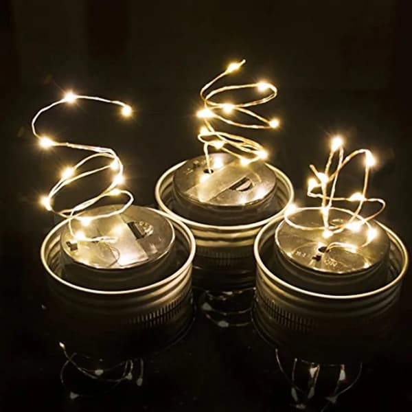 Solar LED-krukkelåg 3-pak Mason Jar Solar