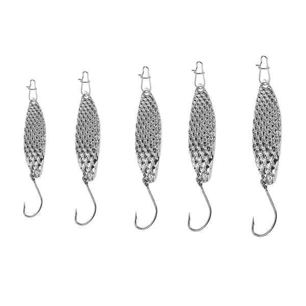 Fiskedrag i metall, igel-stil, 1 set, guld/silver sked, 3-5 cm hullingförsedd krok