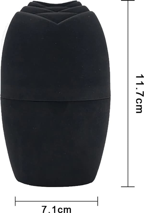 Isrulle til ansigt og øjne - Is Contour Stick Roller - Kold Ansigtsrulle til hudpleje, hævelse - Silikone Isform (Sort), Sort