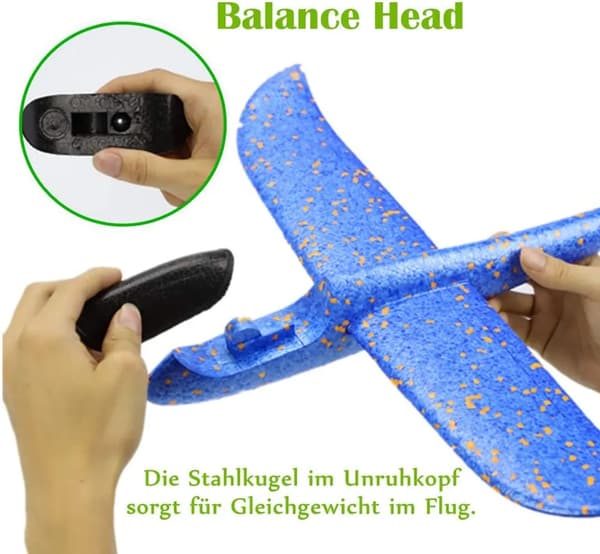 48 cm EPP-vaahtomuoviliituri lasten lelu, tuplapakkaus Kids Foam Glider